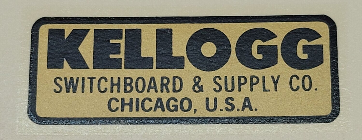 Kellogg Switchboard & Supply Co. Chicago, USA -- WATER DECAL - Phone western electric antique vintage retro old