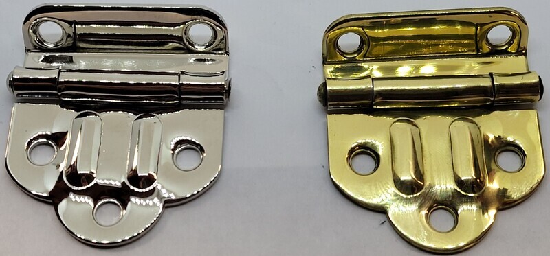 3/8" Off Set McDougall Cabinet Hinge Nickel or Brass Plated hoosier sellers napanee antique vintage retro old