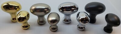 Solid Cast Brass Oval Knob pull mid-century modern Bean T shaped brass nickel chrome black drawer dresser cabinet fancy decorative