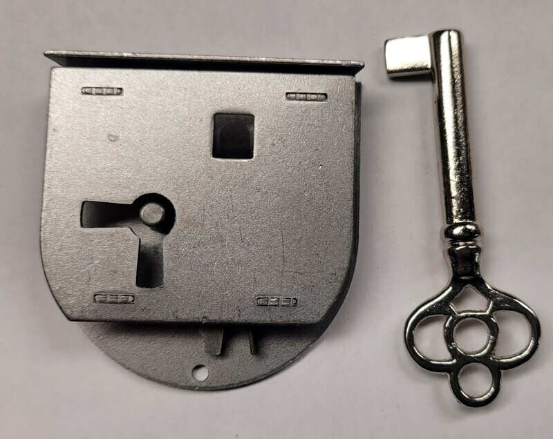 MEDIUM RIGHT HAND Half Mortise lock key Drawer cabinet door clock antique retro vintage old