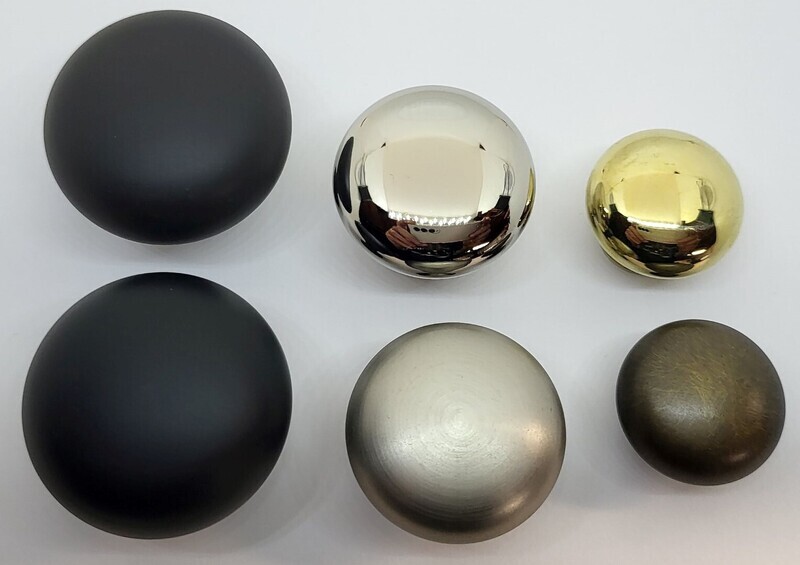 1" 1-1/4" 1-1/2" Solid Brass Spun turned knob desk small cabinet drawer pull handle antique black nickel oil rubbed bronze brushed vintage fancy decorative