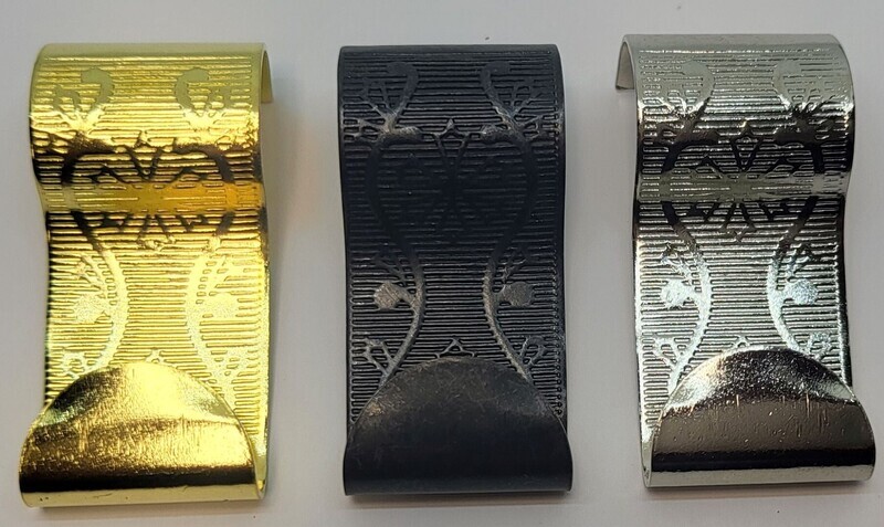Stamped BRASS  with pressed pattern picture molding hooks rail hanger picture art gallery frame MOULDING