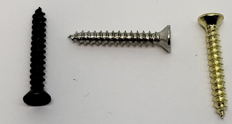 #3 x 5/8" Flat Head Phillips Screw Brass Bronze Nickel Steel wood fancy decorative antique retro vintage
