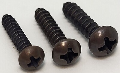#4 #5 #6 x 5/8 Round Head Screws Bronze Plated Steel Small Phillips antique brass aged rustic fancy finishing decorative