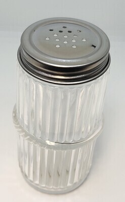 Mission Style Glass Spice Jar with Lid CLEAR Hoosier Sellers cabinet colonial antique vintage rack retro old fancy decorative cobalt