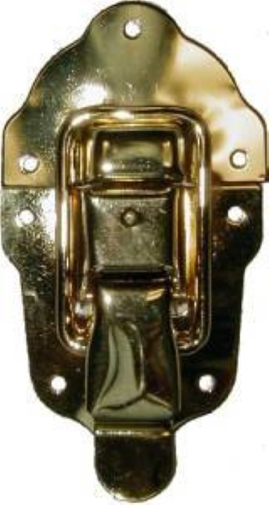 Large Trunk Drawbolt chest steamer brass flush mount vintage antique lock
