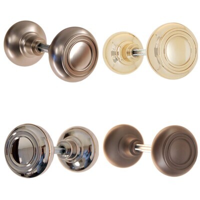 Pair Of Solid Core Heavy Duty Brass Doorknob. 2-1/4