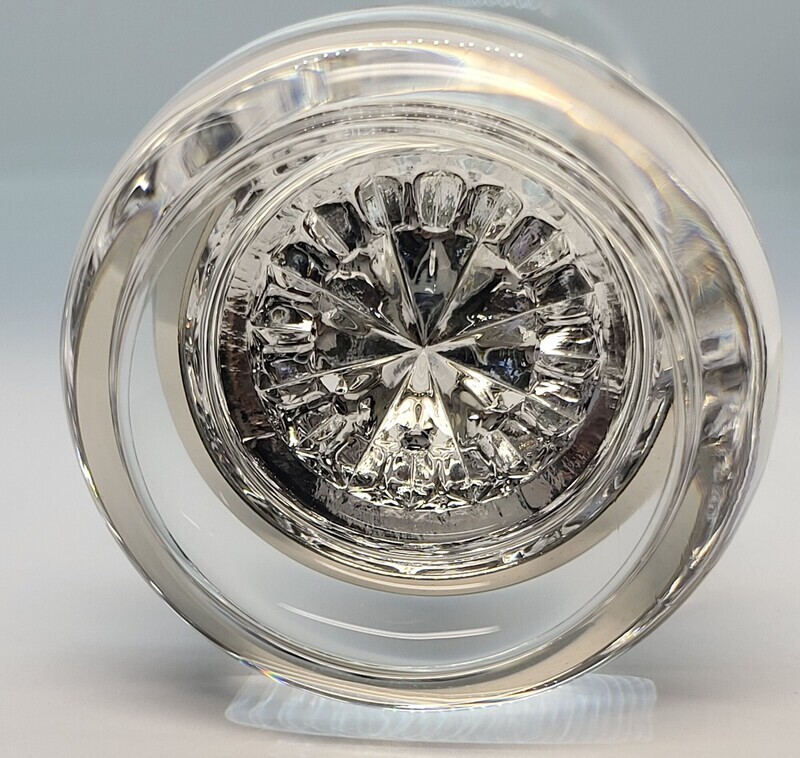 2" Round Glass Doorknobs Solid Brass Base fancy decorative antique vintage retro nickel chrome black oil rubbed bronze