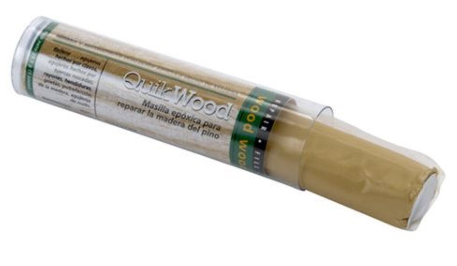 (LIMITED STOCK) - PINE Quickwood - Epoxy Wood Repair Putty - 1 oz tube filler bond log dent scratch scrape hole gash wood oak walnut ash birch