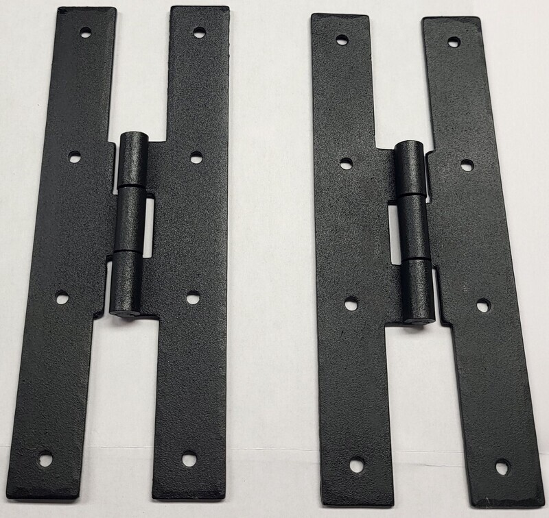 3, 4 & 7 Inch PAIR H Hinges Cast Iron Antique Vintage rustic retro old decorative fancy Victorian pattern door window cabinet fence