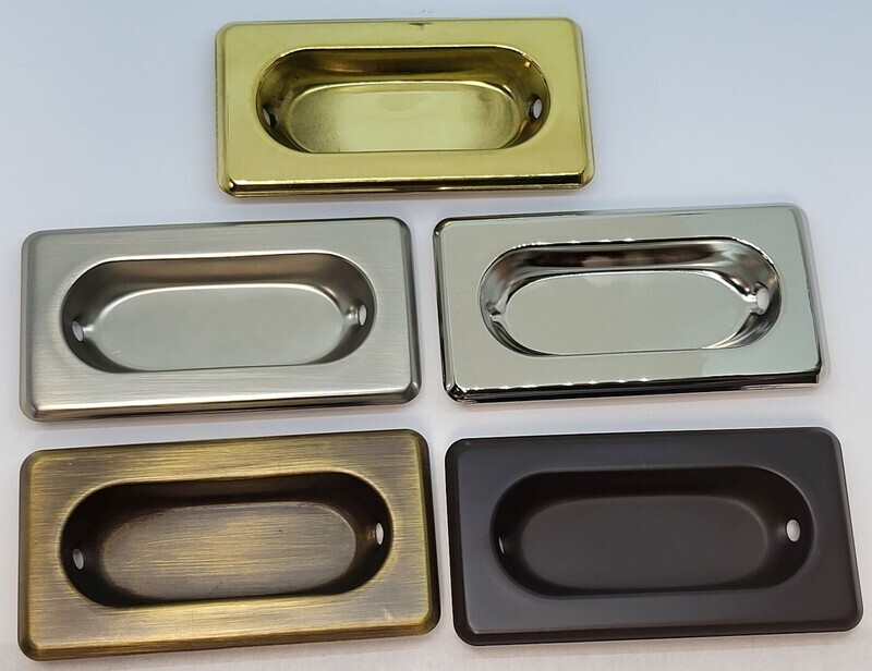 Recessed flush brass sash window lift Sargent Tudor colonial Mediterranean pocket door vintage antique old pull handle fancy decorative