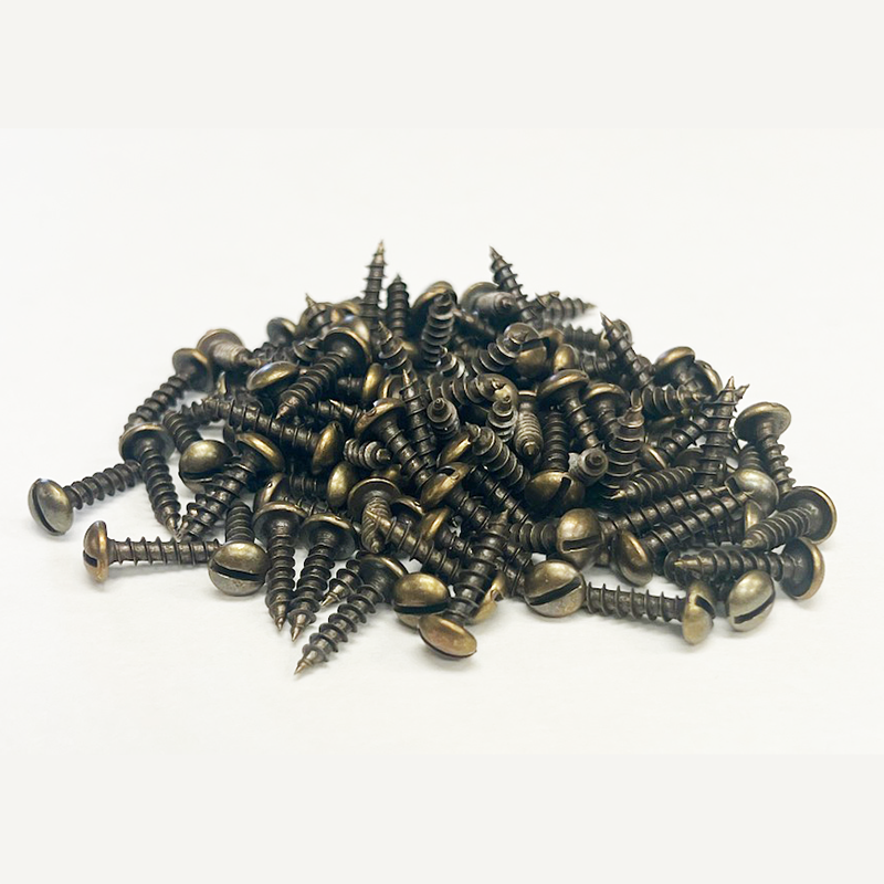 #6 (5/8ths") Antique Copper, Brass, Black Plated Oval Head Screws countersink head dome fancy brass patina old retro vintage