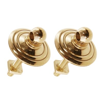 (Pair) - Early American Style Stamped Brass Backplates pull post swan Cast Brass Eye bolts dresser drawer pull bail