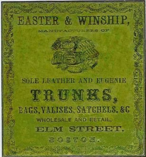 Easter & Winship Maker Label Print steamer trunk chest sticker decal antique vintage old sign