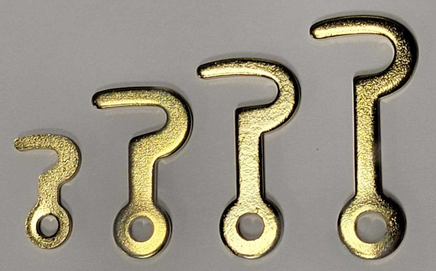 Small Brass Plated Steel Flat Hook Catch Latches 4 sizes (3/4) 0.75, 1, 1.25 & 1.5 Inch antique vintage retro old shutters side by side doors jewelry box cabinet lock tiny flip clasp