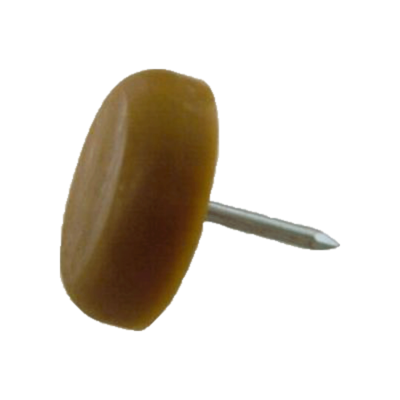 5/8"  - 3/4" - 7/8" Diameter Brown Plastic Glides chair seat table stool leg furniture move foot cap round floor protection