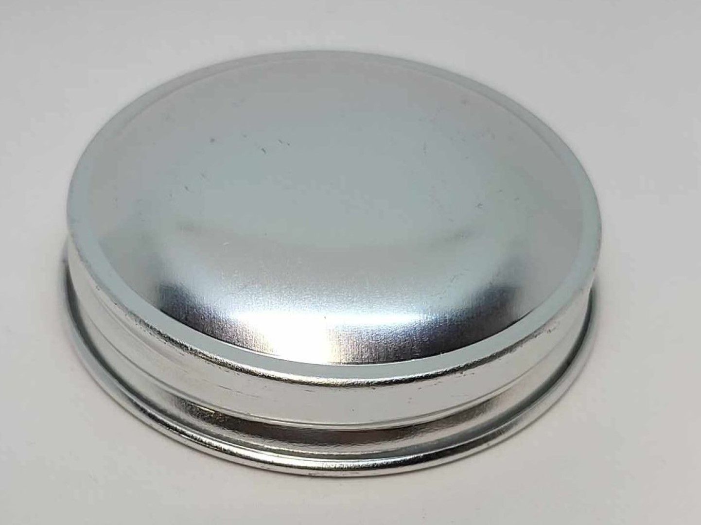 2-1/8" Non Pierced Dome Top Aluminum Jar Lid Threaded shaker antique Hoosier sugar tea coffee antique vintage retro sealed tight closed