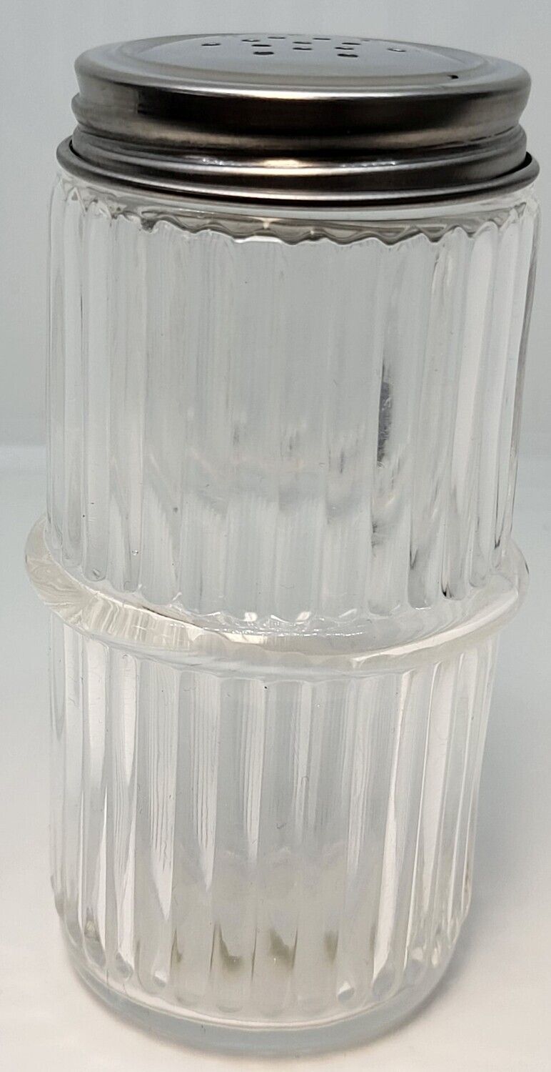 Mission Style Glass Spice Jar with Lid CLEAR Hoosier Sellers cabinet colonial antique vintage rack retro old fancy decorative cobalt, Color: Clear Jar