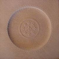 Fiber REPLACEMENT SEAT - Round Fleur-de-Lis Pattern seat chair fancy antique decorative design embossed raised pressed (Limited Stock)