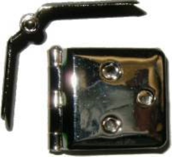 Sellers Cabinet Wrap-Around Hinge - Nickel Plated Brass