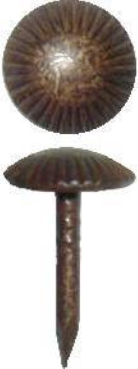 (LIMITED STOCK) - 3/8" Round Head DECORATIVE NAIL with Scored Edge- antique vintage chair leather scored