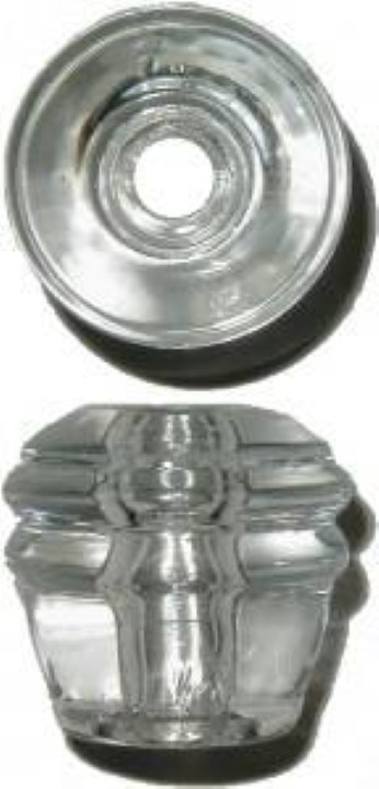 Art Deco Glass Knob - CLEAR