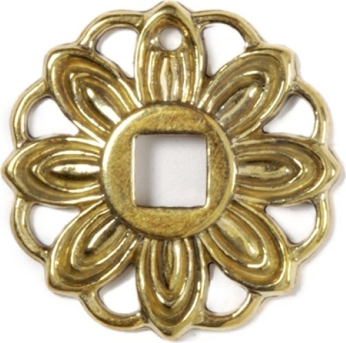 Flower Backplate - Brass
