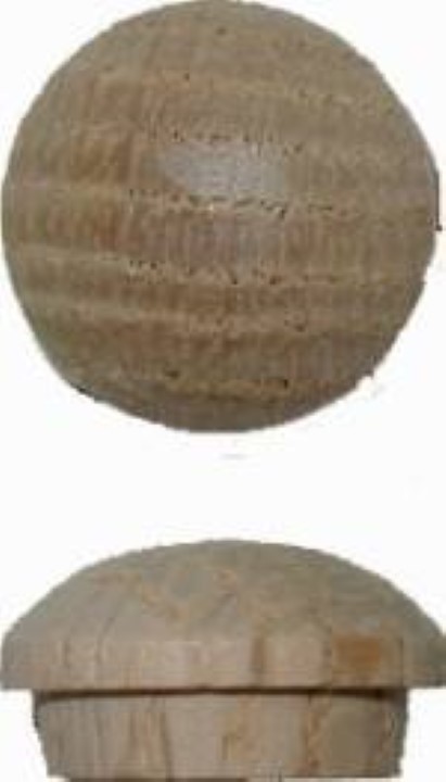 (LIMITED STOCK) - Screw Hole Buttons - Oak - 1/2"