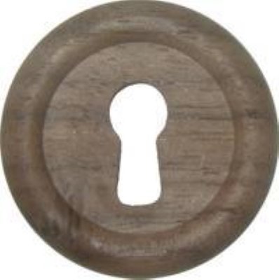 Round Walnut Large Keyhole Cover 1.25