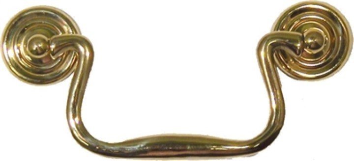SWAN NECK BAIL PULL - BRASS - 4"