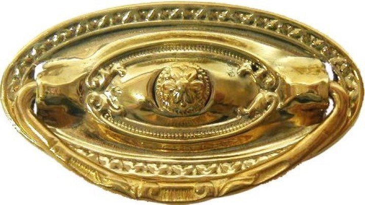 Depression Era Style Stamped Brass SINGLE POST PULL