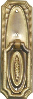 (LIMITED STOCK) - Hepplewhite Pedestal Pull - Basketweave - Antique Brass