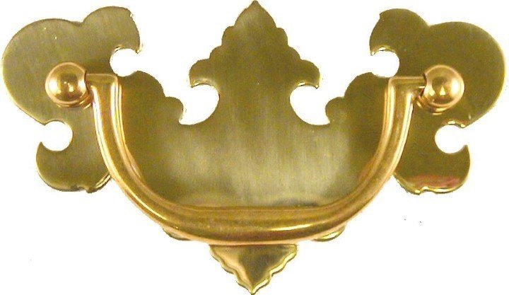 3" CTC - Chippendale Style Drawer Pull bat wing period handle bail eagle knob antique vintage retro old fancy decorative