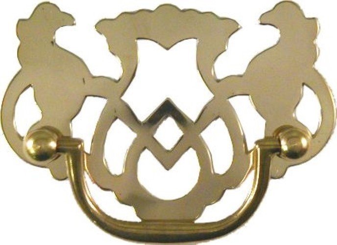 Stamped Brass Openwork Chippendale Style Drawer Pull