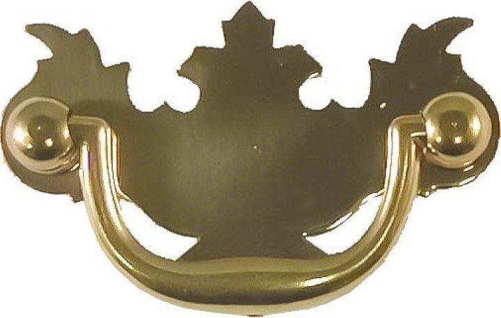 Polished Brass Early American Style Drawer Pull