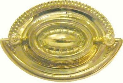 Hepplewhite/Sheraton Style Stamped Brass Oval Drawer Pull