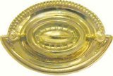 Hepplewhite/Sheraton Style Stamped Brass Oval Drawer Pull