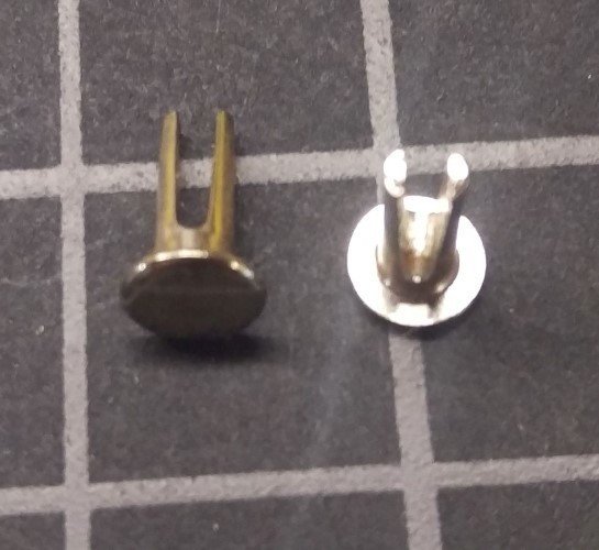 New Old Stock - Nickel Plated split rivets 3/16 x 5/16ths