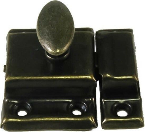 Old Fashion Kitchen Cupboard Turn Lock cabinet latch curio brass antique copper black nickel retro vintage, SIZE: LARGE, FINISH: ANTIQUE BRASS