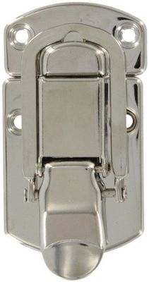 Nickel Plated drawbolt - trunk chest steamer antique vintage old