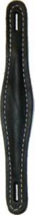(LIMITED STOCK) -- Leather Trunk Handle - BLACK - 9" - chest steamer antique vintage metal reinforced fancy decorative arch curved