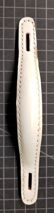 (LIMITED STOCK) Leather Trunk Handle - White - 9" - chest steamer antique vintage