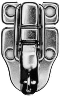 Nickel Plated Locking Drawbolt lock WITH PADLOCK LOOP