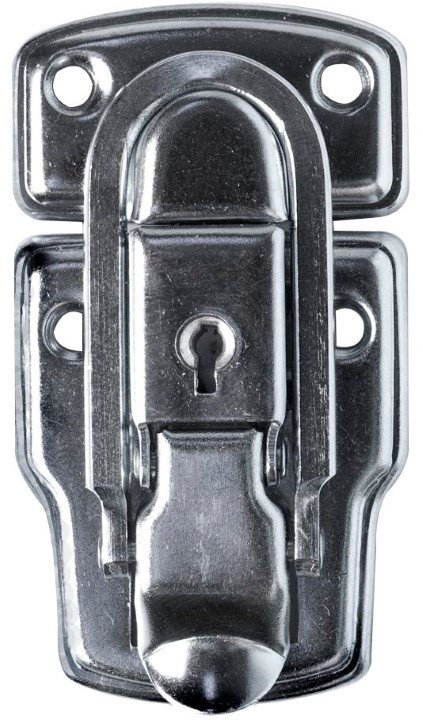 Nickel Plated Locking Drawbolt with Key.