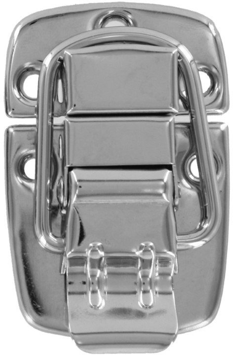 Nickel Plated drawbolt trunk chest steamer antique vintage old catch box case lock latch hook
