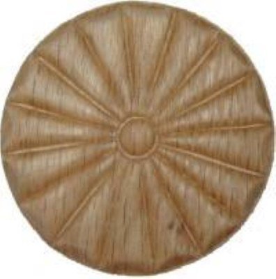 (LIMITED STOCK) - Decorative Ornament - OAK Wood Carved Rosette
