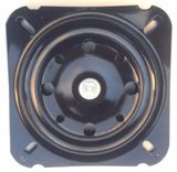 6 3/4 Inch - Flat Chair Swivel Replacement Plate BLACK POWDER COAT