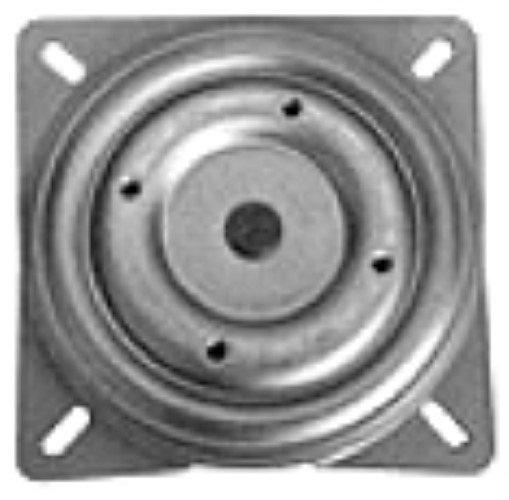 Swivel Tilt -  3° Pitch, 7 in. (Round Bottom Plate/4 threaded holes)  Square Top, Round Bottom swivel plate with 4 threaded bolt holes.