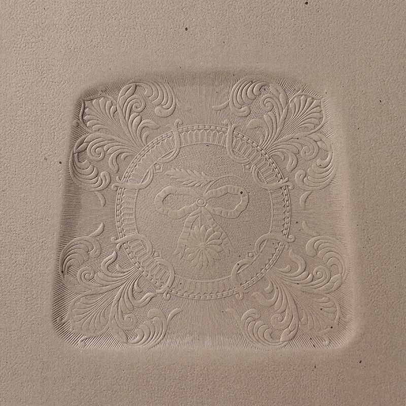 Fiber REPLACEMENT SEAT - Ribbon Bow Pattern chair fancy antique decorative design embossed raised pressed stamped