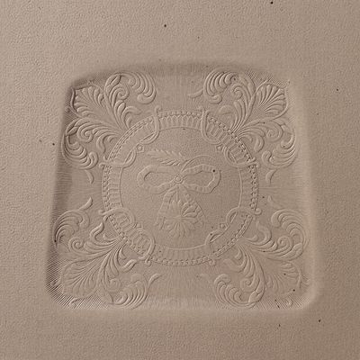 Fiber REPLACEMENT SEAT - Ribbon Bow Pattern chair fancy antique decorative design embossed raised pressed stamped